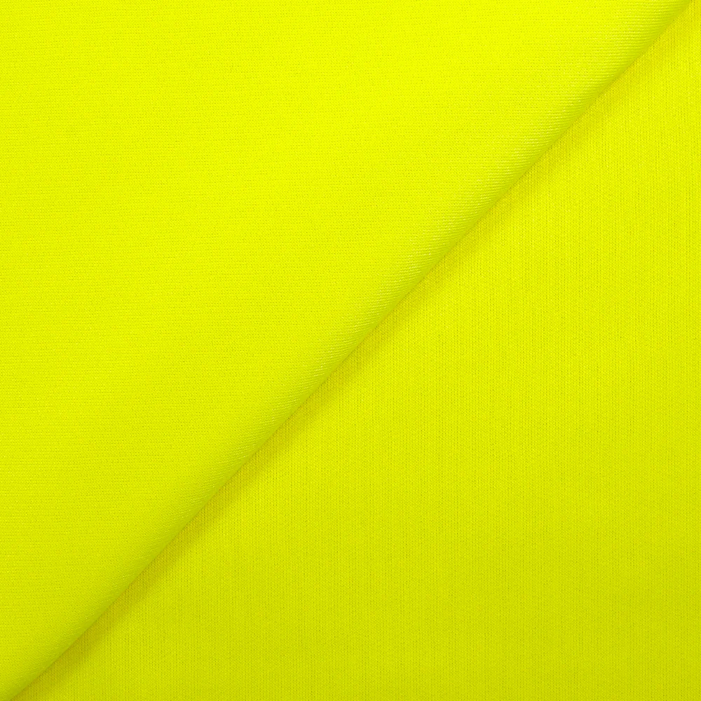 Jersey de polyester envers polaire jaune fluo - Image 3
