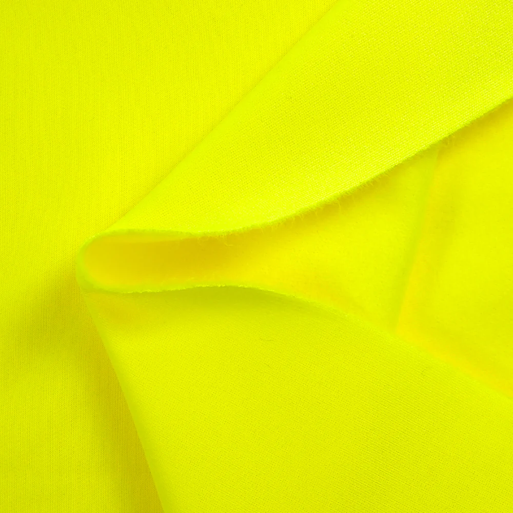 Jersey de polyester envers polaire jaune fluo - Image 4