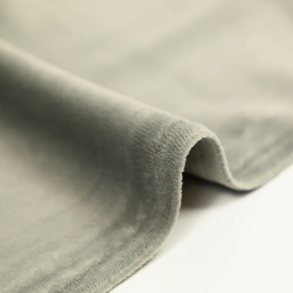 Jersey de velours tout doux gris clair - Image 4