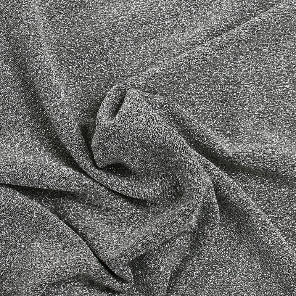 Jersey Lurex argent envers noir - Image 2