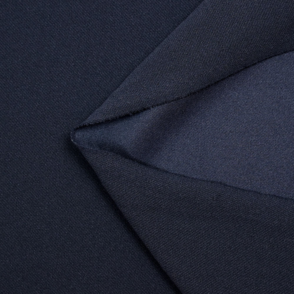 Jersey sergé polyester bleu marine - Image 3