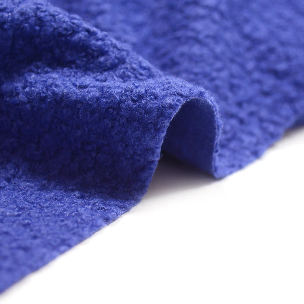 Lainage bouclette bleu violacé - Image 4