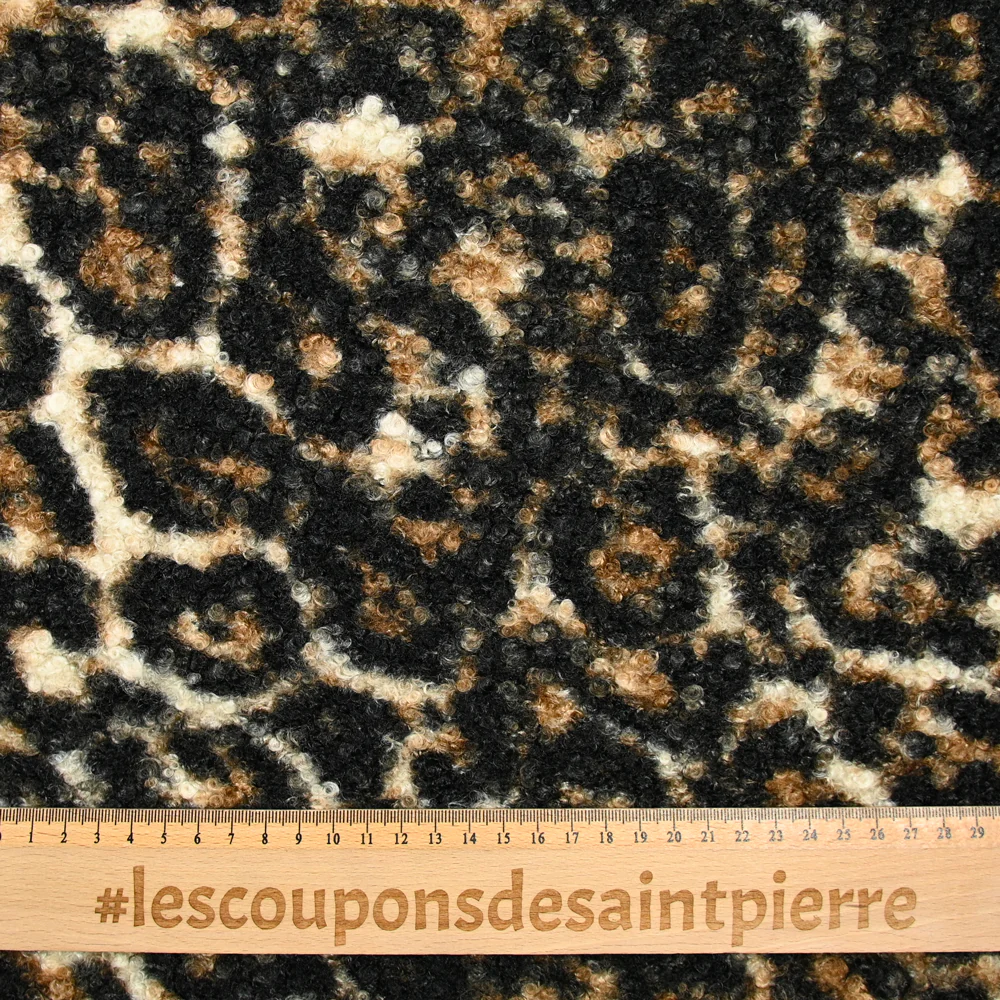 Lainage bouclette sauvage marron - Image 3