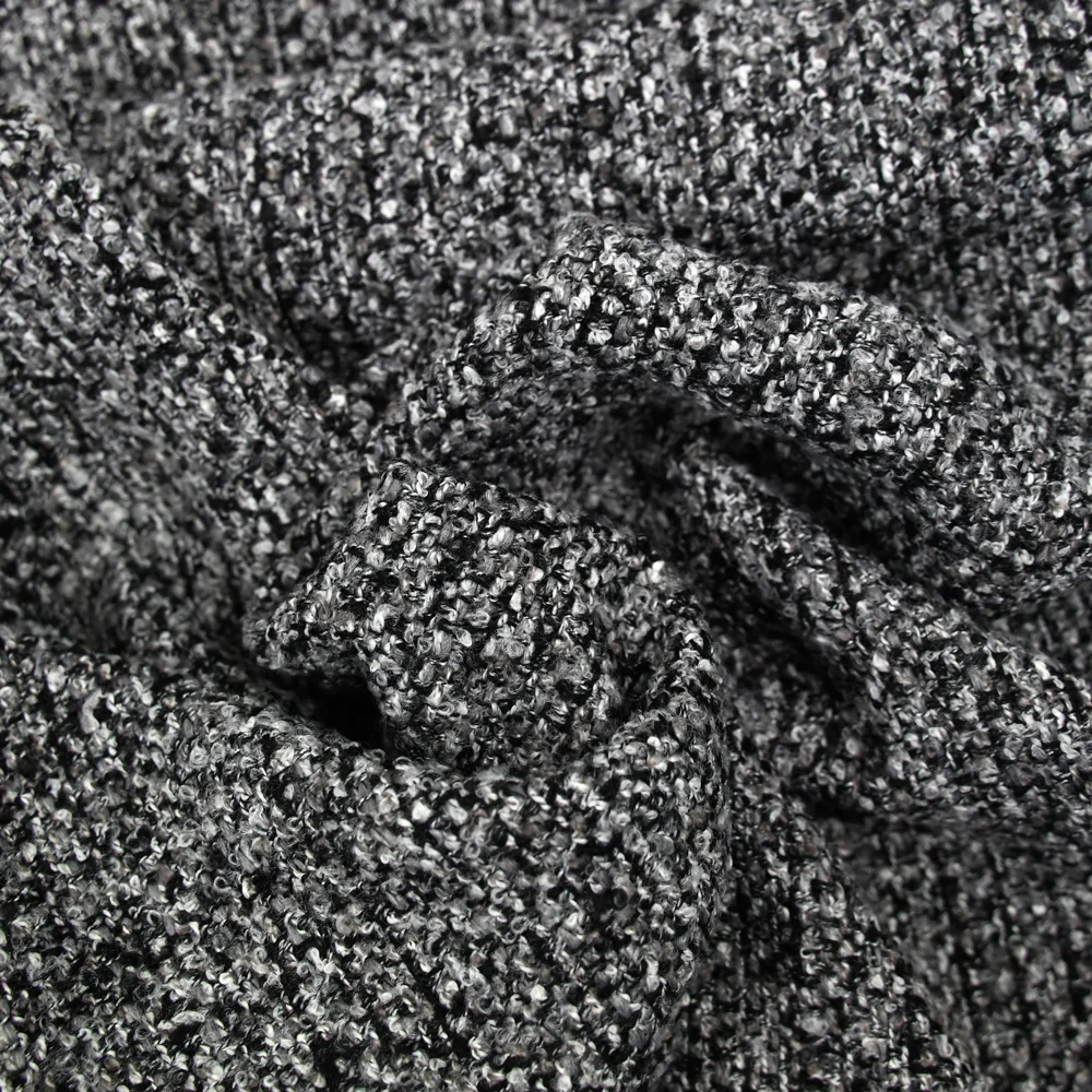 Polyester bouclettes fantaisie gris - Image 2