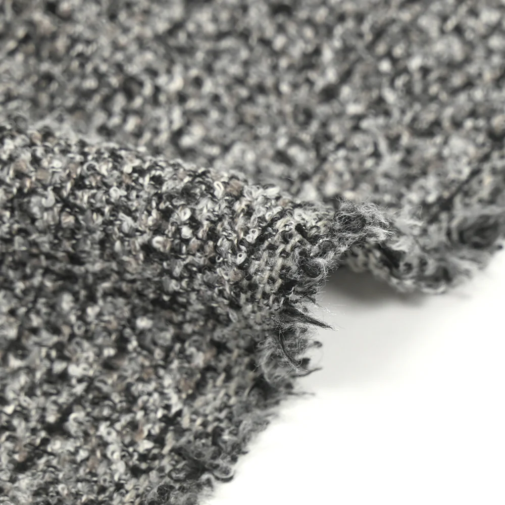 Polyester bouclettes fantaisie gris - Image 4