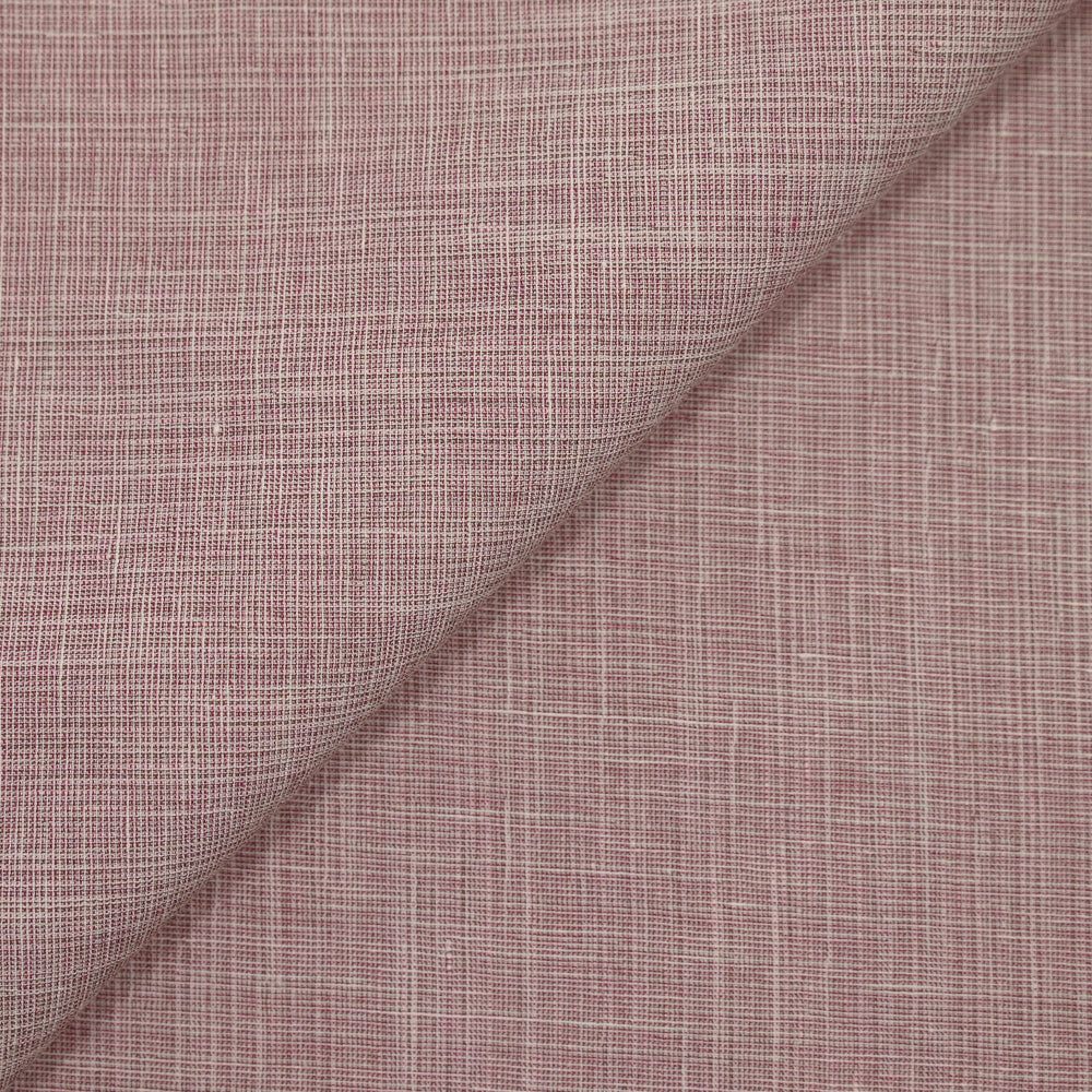 Lin et coton tissé-teint blanc, taupe et rose
