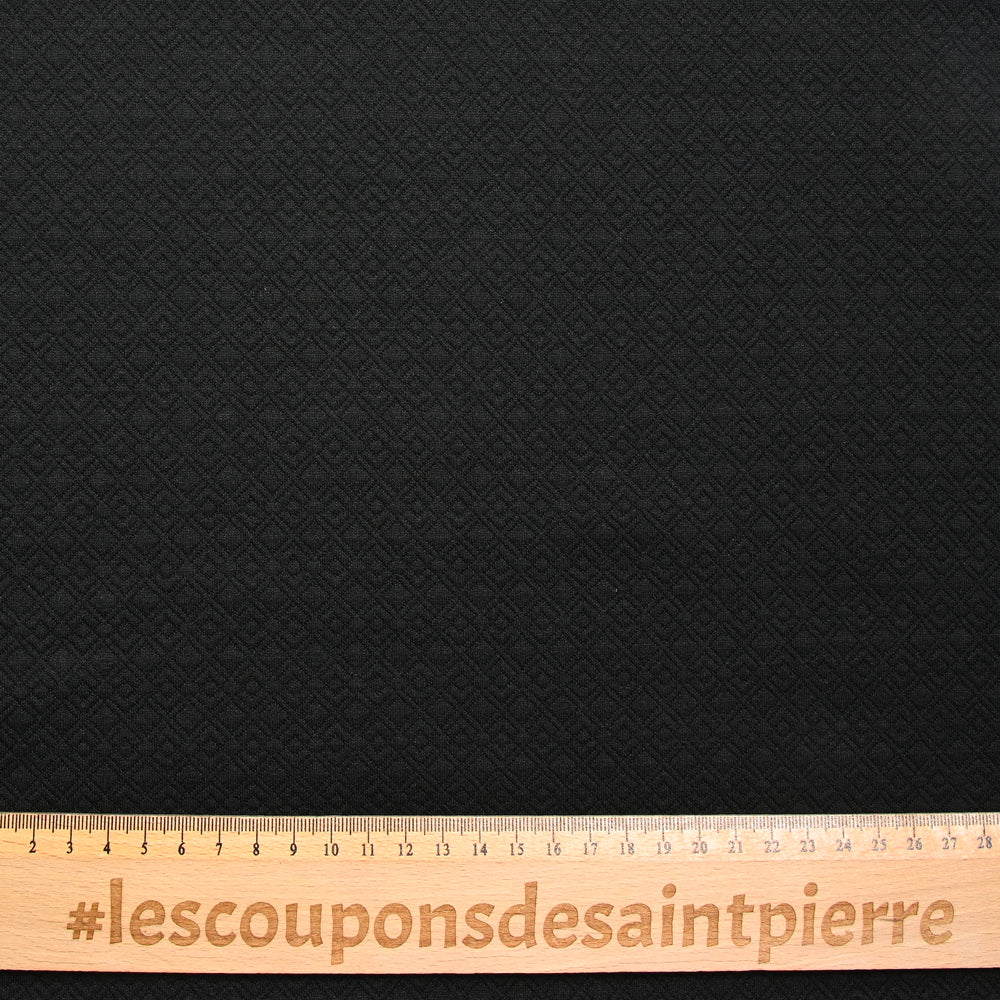 Maille fantaisie losange noir - Image 3