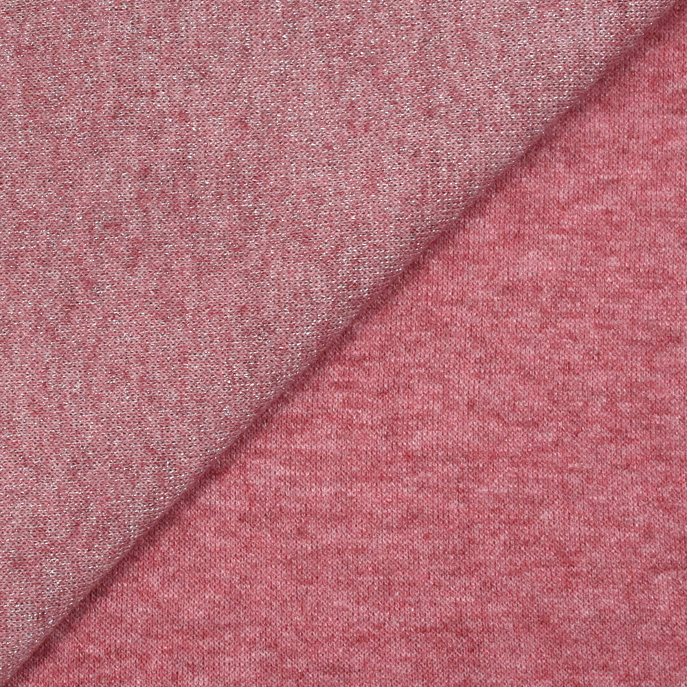 Maille Iris lurex fond bois de rose - Image 3