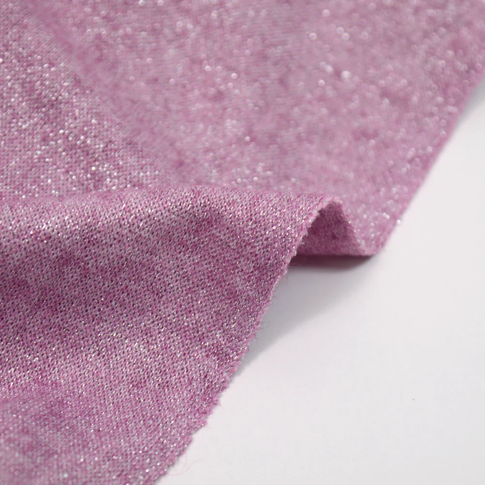 Maille Iris lurex fond glycine - Image 3