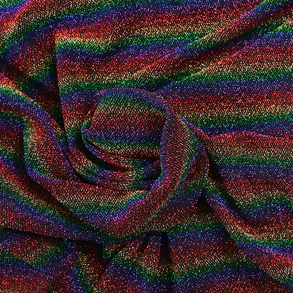 Maille Lurex rayure arc-en-ciel - Image 2