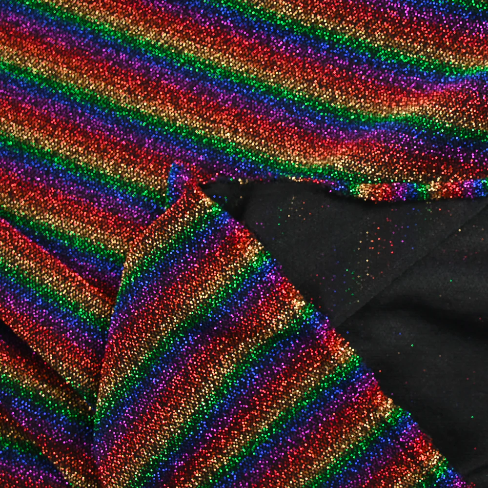 Maille Lurex rayure arc-en-ciel - Image 4