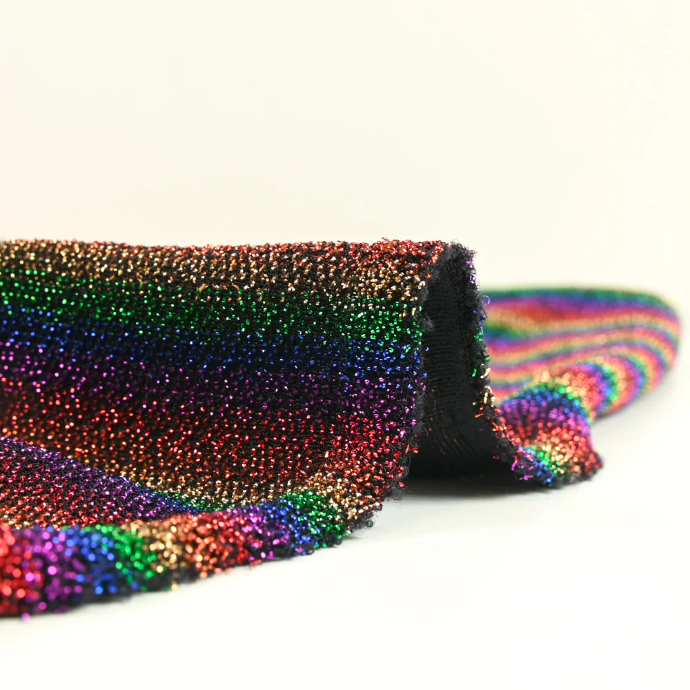 Maille Lurex rayure arc-en-ciel - Image 5