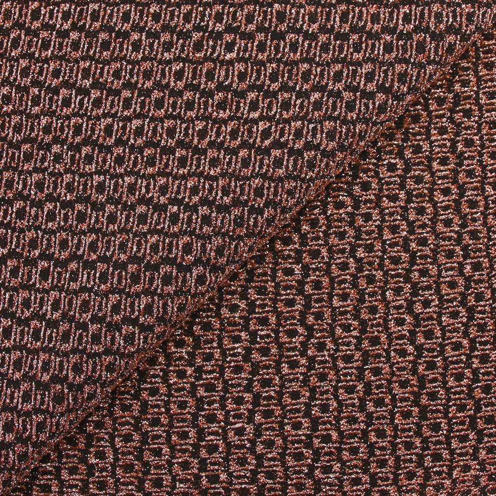 Maille Lurex rectangle rose gold