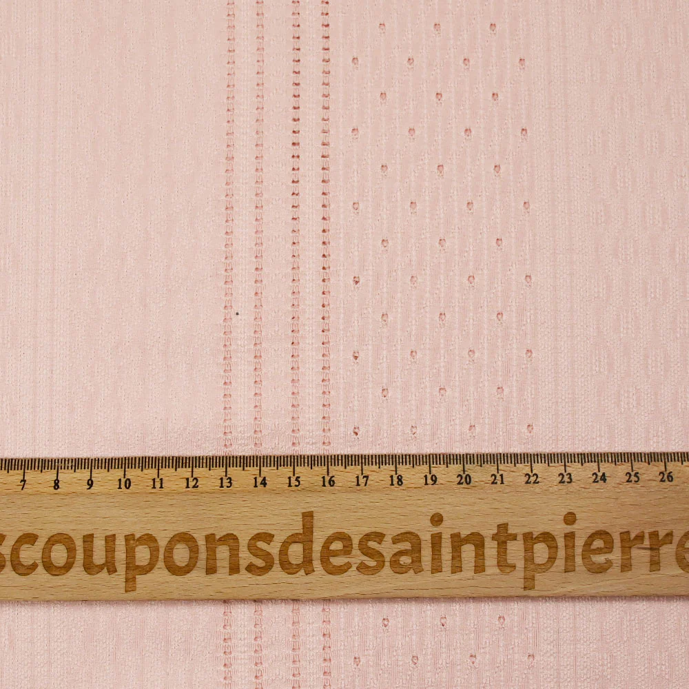 Maille polyester Paula ajourée et texturée rose - Image 3