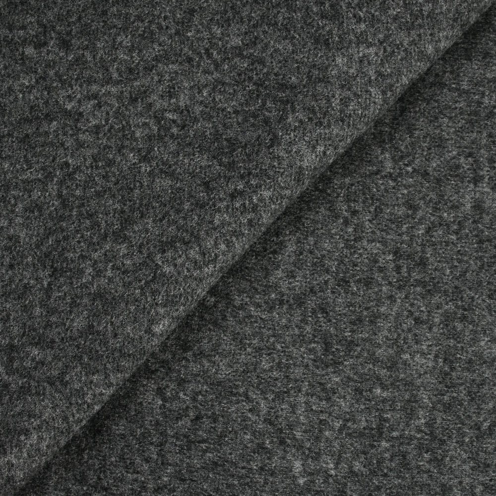 Maille tricot grattée polyviscose gris