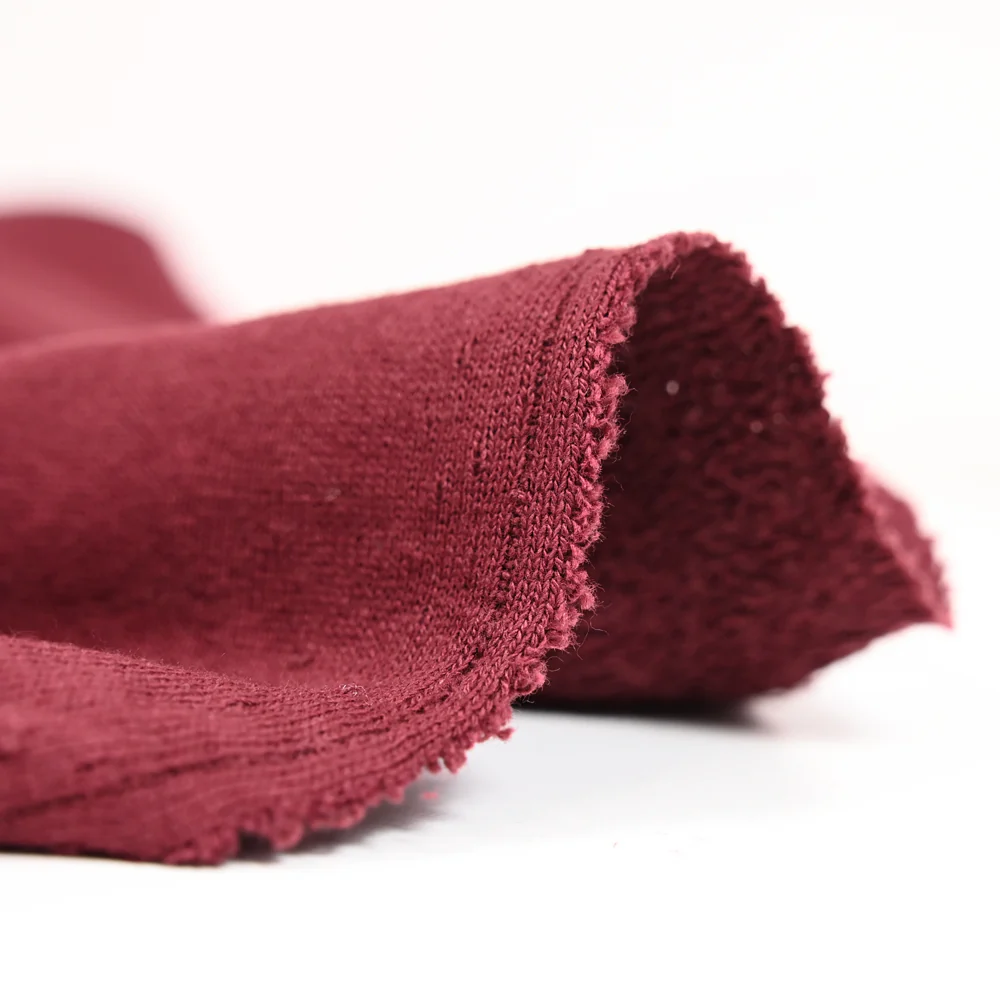 Molleton coton french terry lie de vin - Image 4