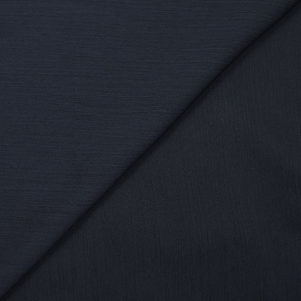 Mousseline crinkle bleu marine