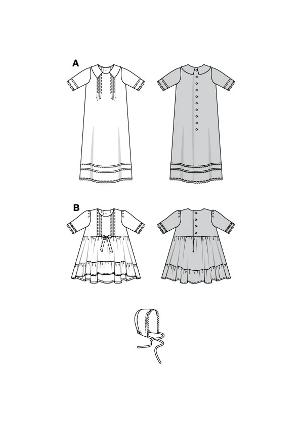 Patron Burda Enfant n°9221 : Ensemble bébé - Robe de baptême - Image 2