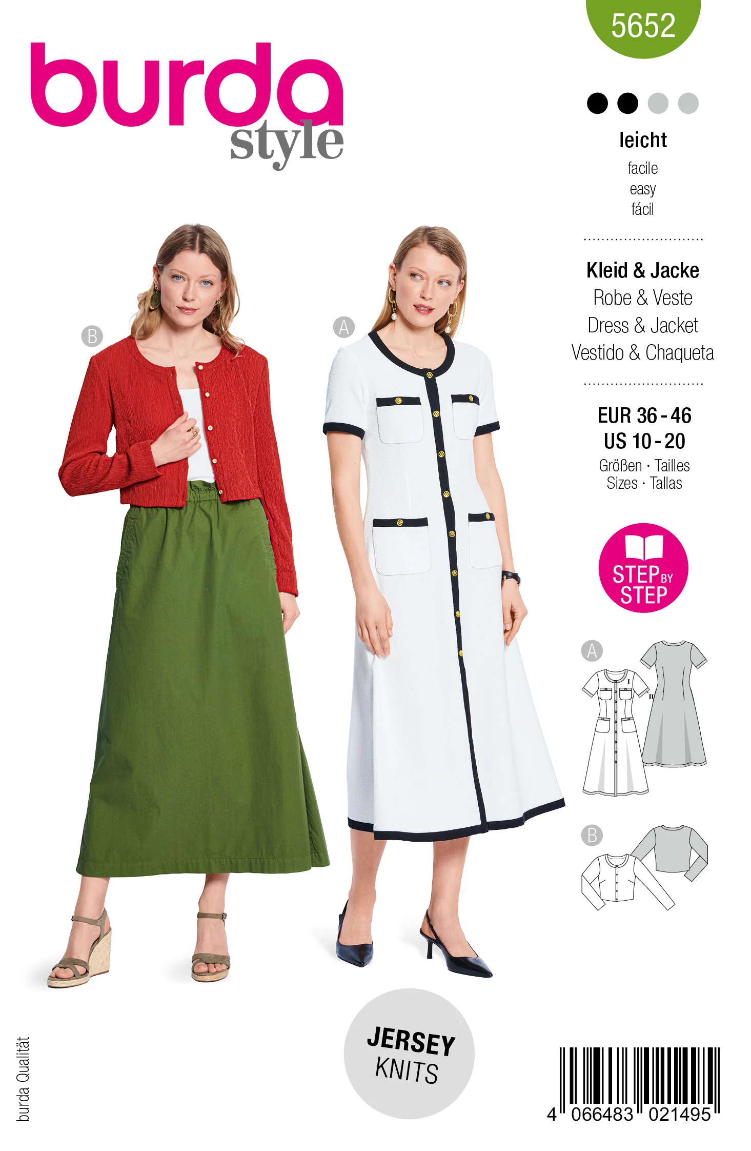 Patron Burda n°5652 : Robe & Veste