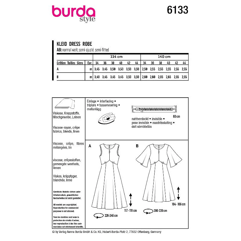 Patron Burda n°6133: Robe - Image 3