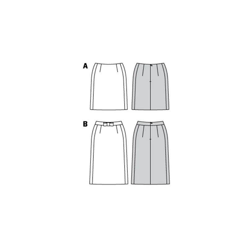 Patron Burda n°6181: Jupe droite ceinture avec nud femme - Image 9