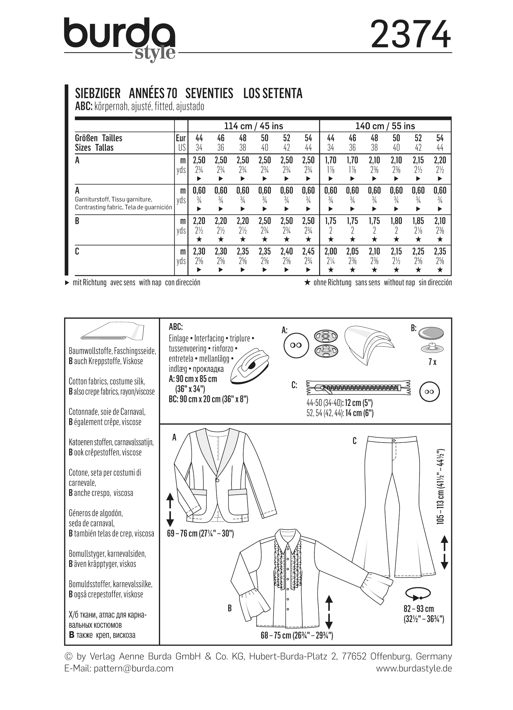 Patron n°2374 : Déguisement années 70 homme - Image 5