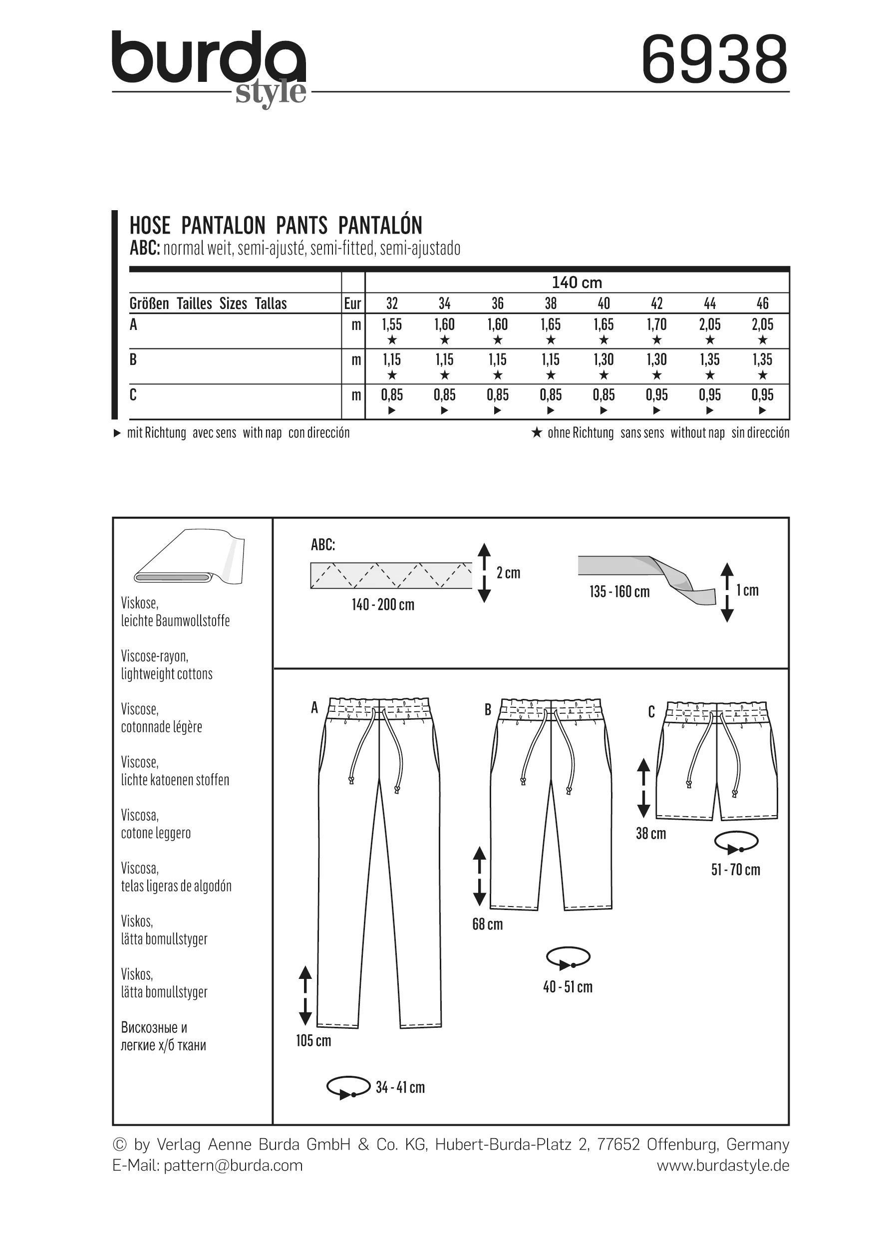 Patron n°6938: Pantalon et short - Image 7