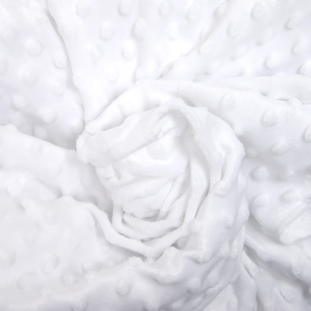 Polaire minky relief blanc - Image 3