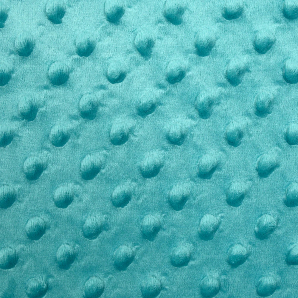 Polaire minky relief turquoise - Image 2