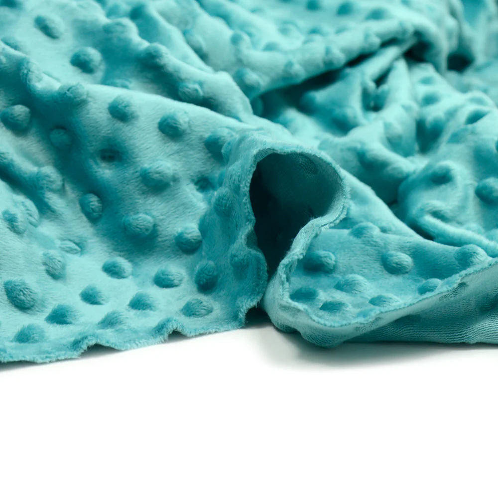 Polaire minky relief turquoise - Image 6