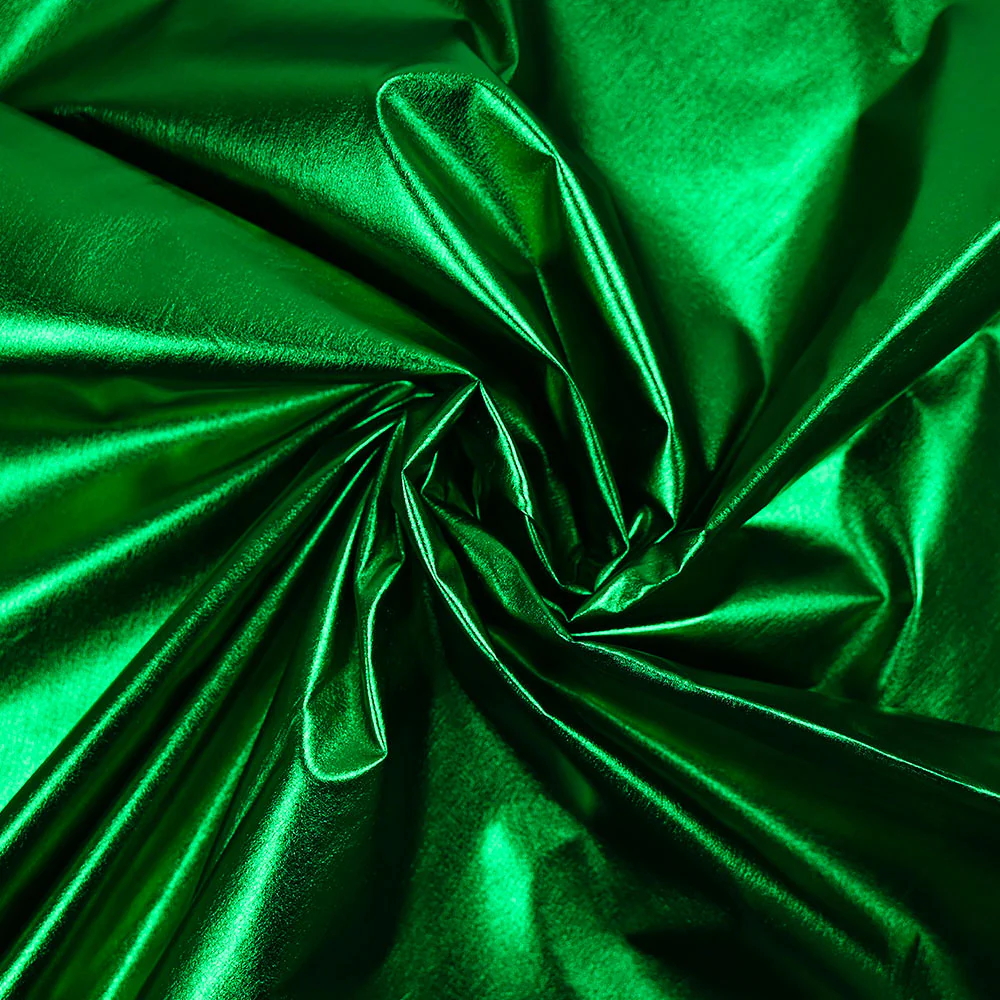 Polycoton lamé Paola vert - Image 2