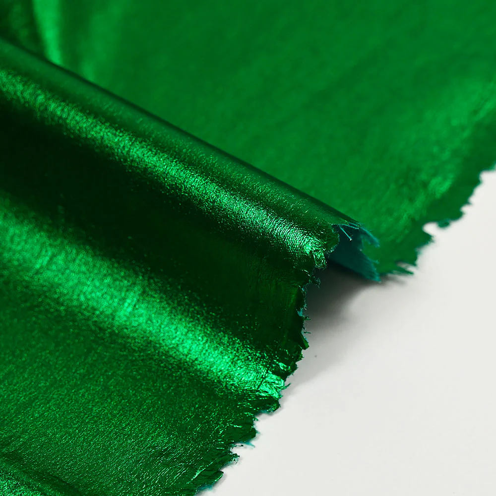 Polycoton lamé Paola vert - Image 4