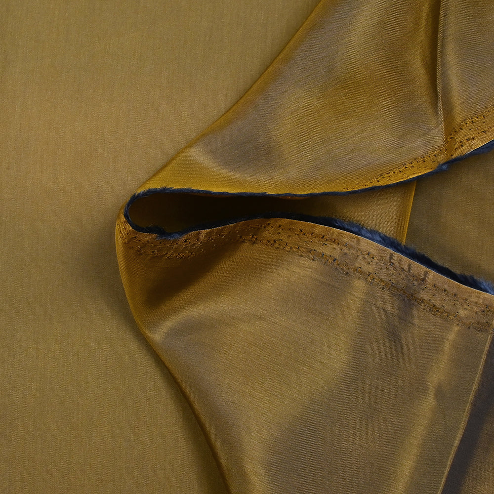 Polyester changeant ocre et marine - Image 3