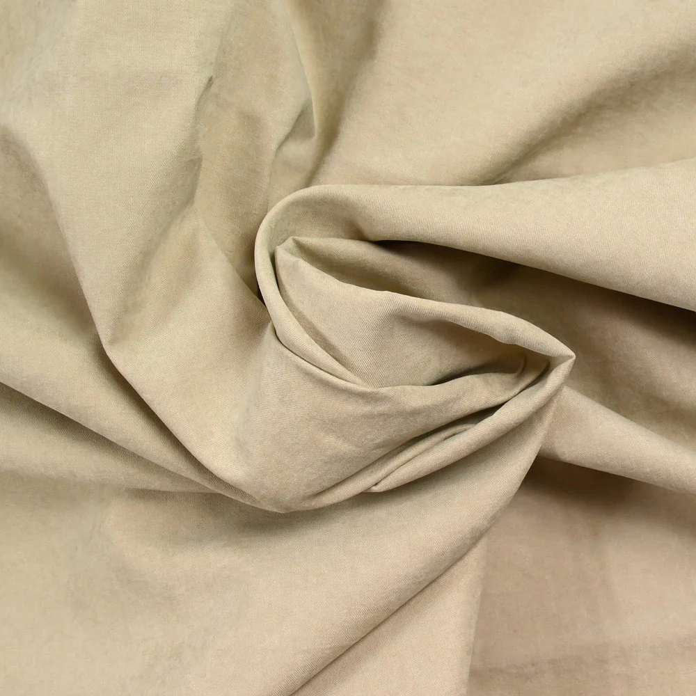 Polyester effet cupro beige - Image 2