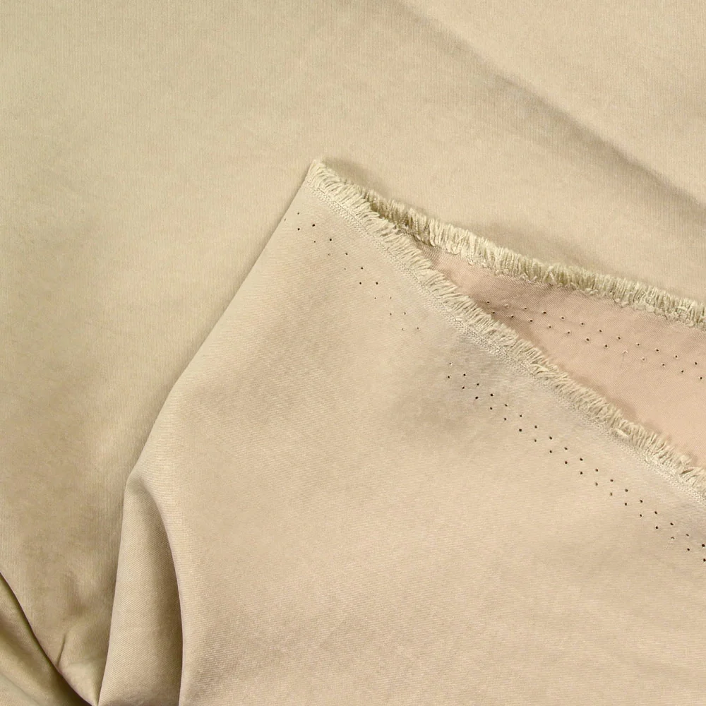 Polyester effet cupro beige - Image 3