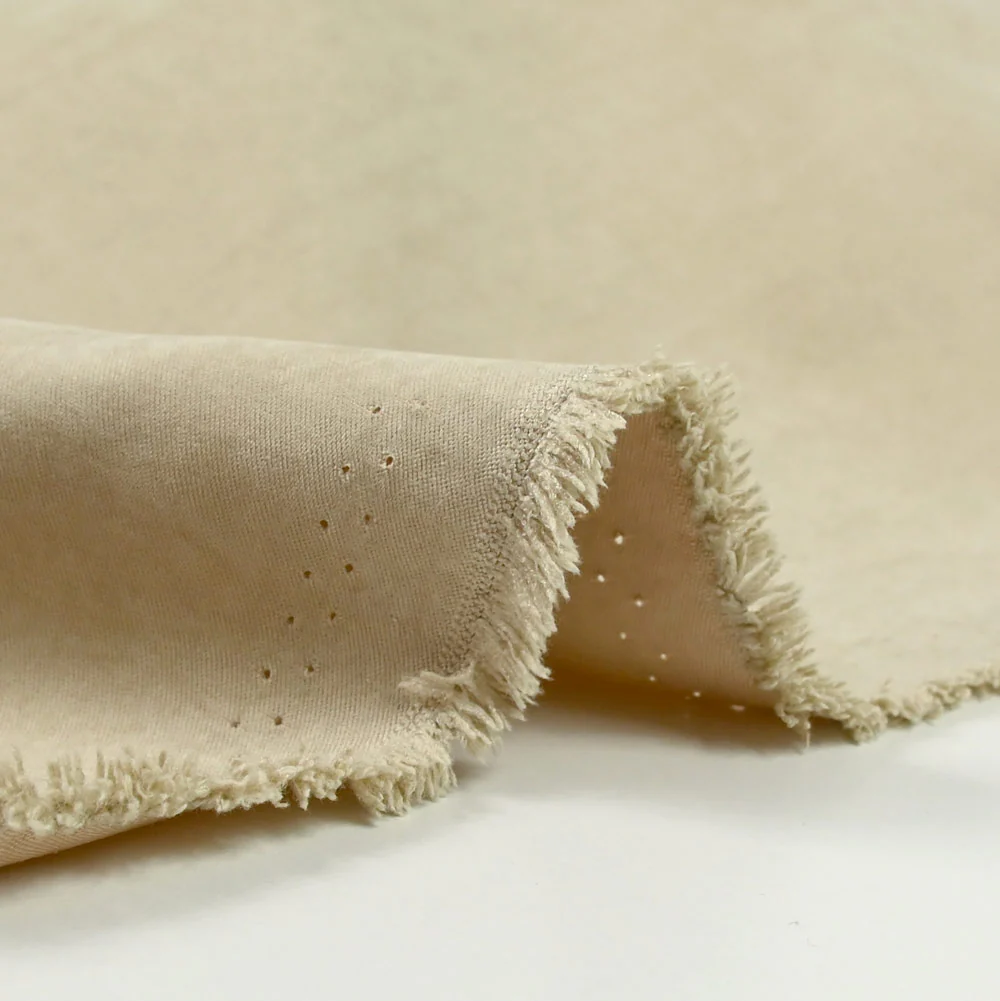 Polyester effet cupro beige - Image 4