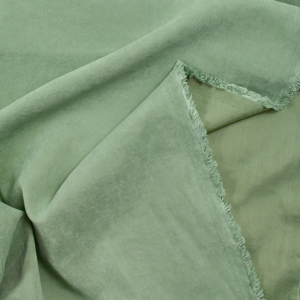 Polyester effet cupro vert - Image 3