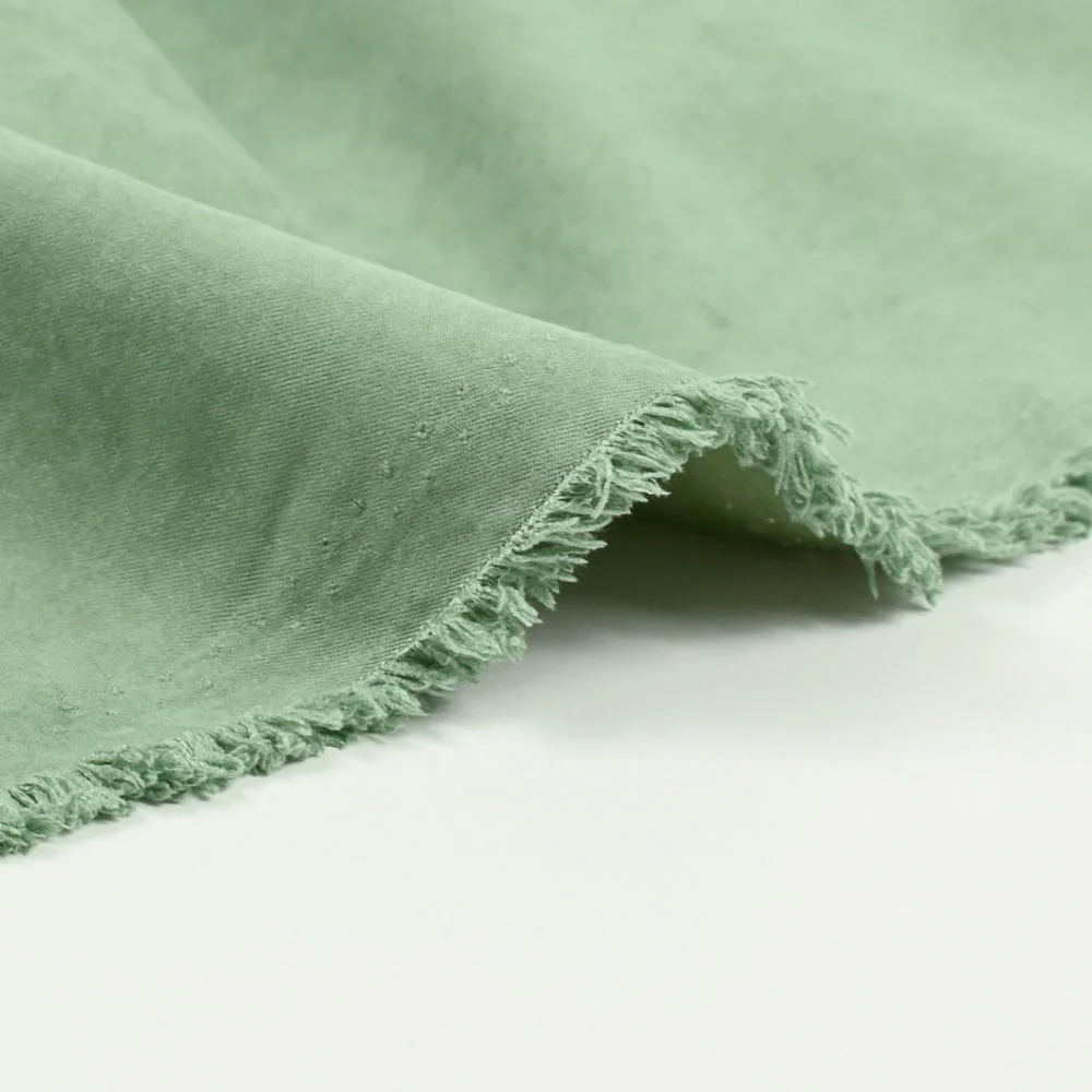 Polyester effet cupro vert - Image 4