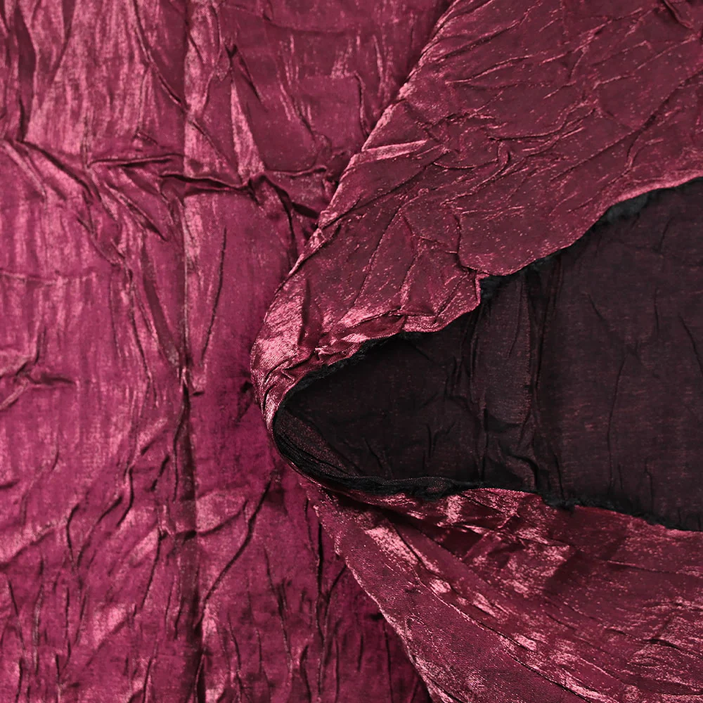 Polyester froissé Romane prune - Image 3