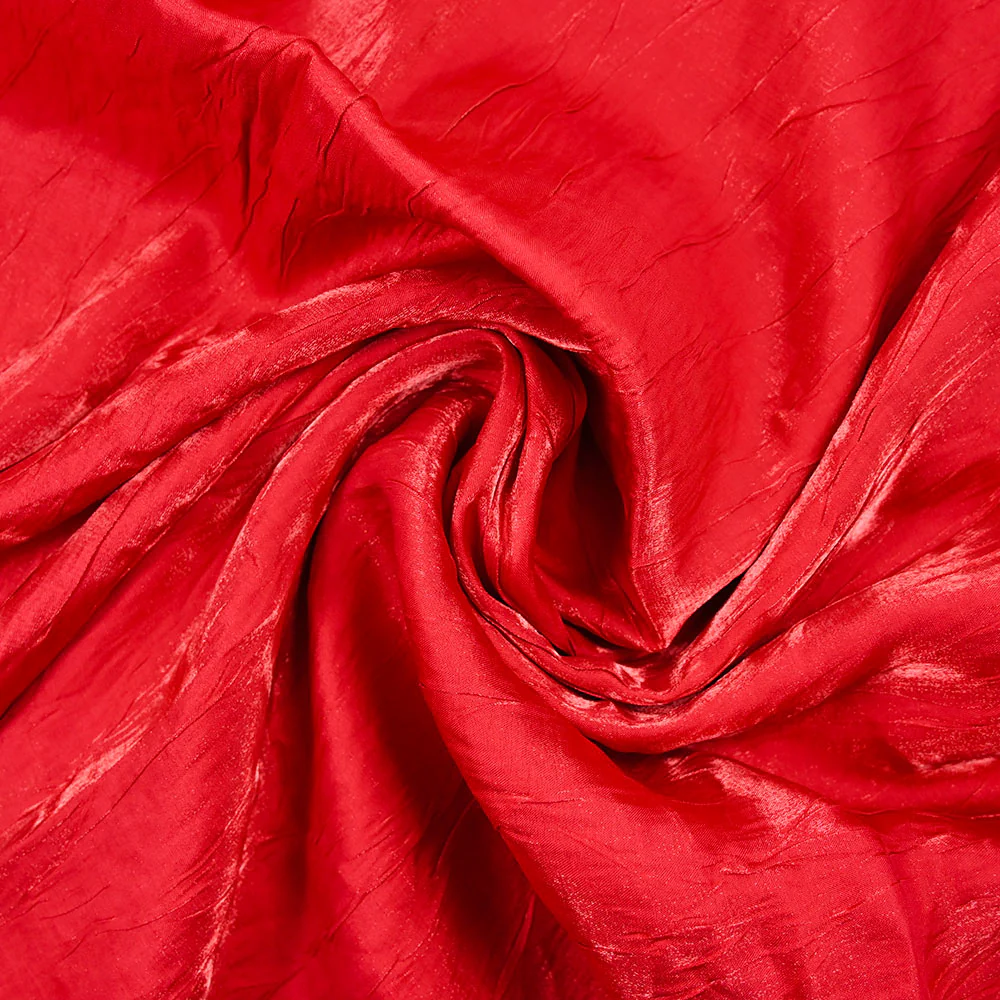 Polyester froissé Romane rouge feu - Image 2
