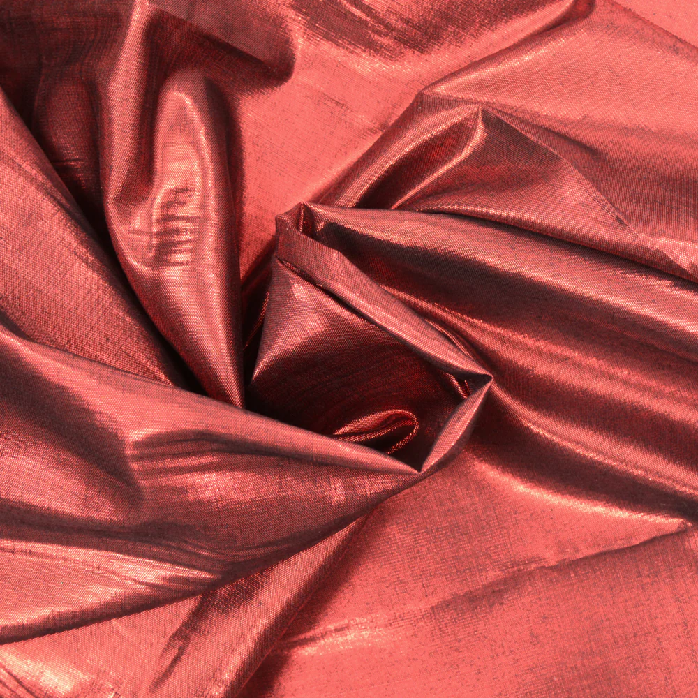 Polyester lamé rouge foncé - Image 2