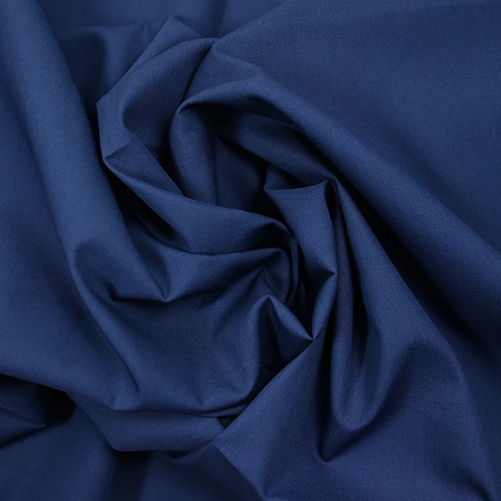 Popeline de coton bleu marine - Image 2