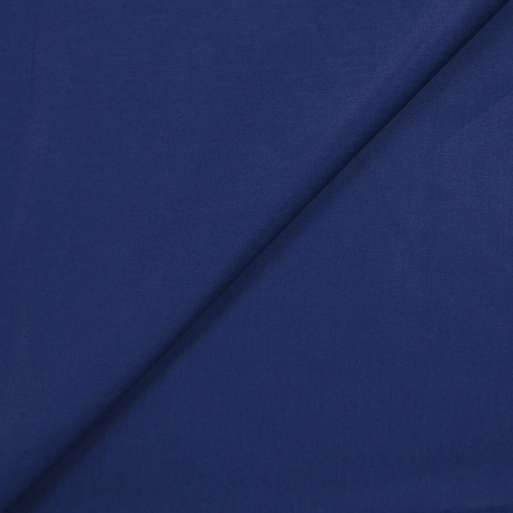 Popeline de coton bleu minéral