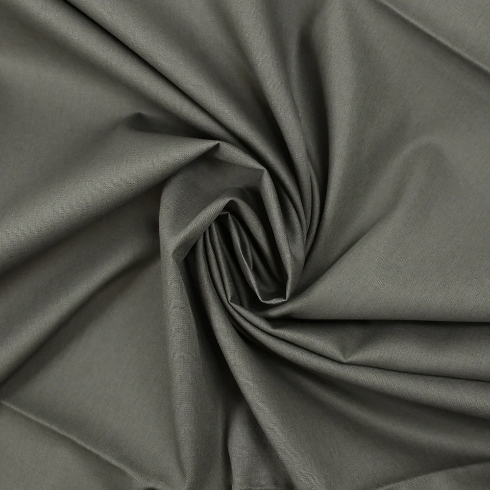 Popeline de coton gris - Image 2
