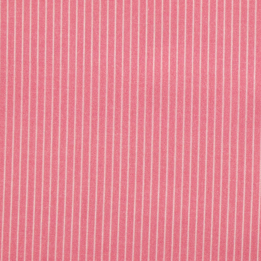 Popeline de coton imprimée fines rayures rose bonbon - Image 5