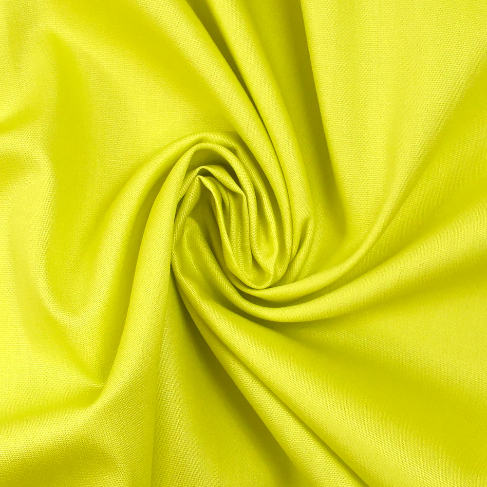Popeline de coton jaune citron - Image 2