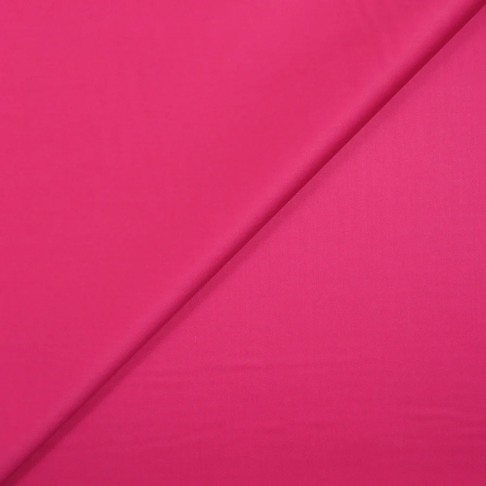 Popeline de coton satinée fuchsia
