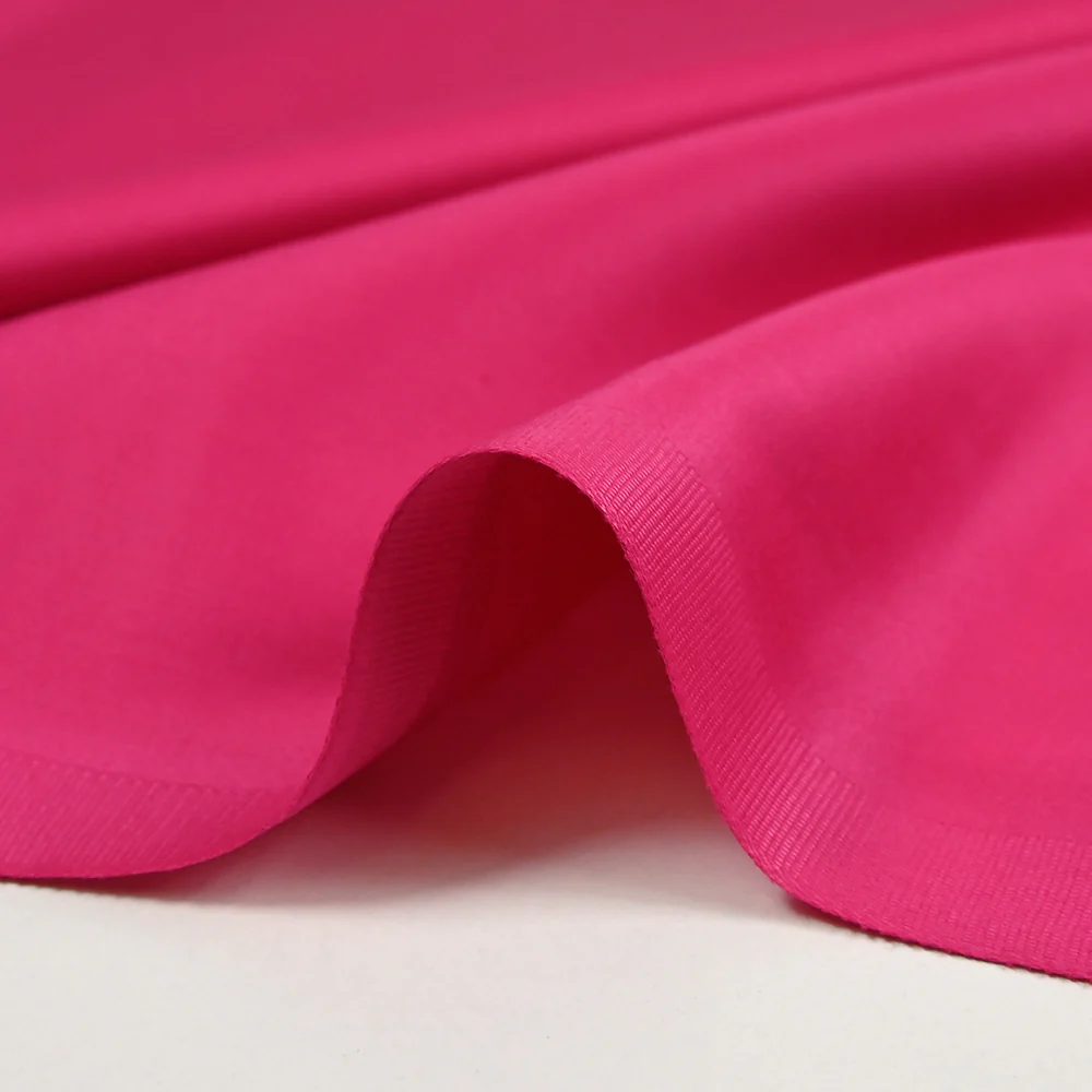 Popeline de coton satinée fuchsia - Image 5