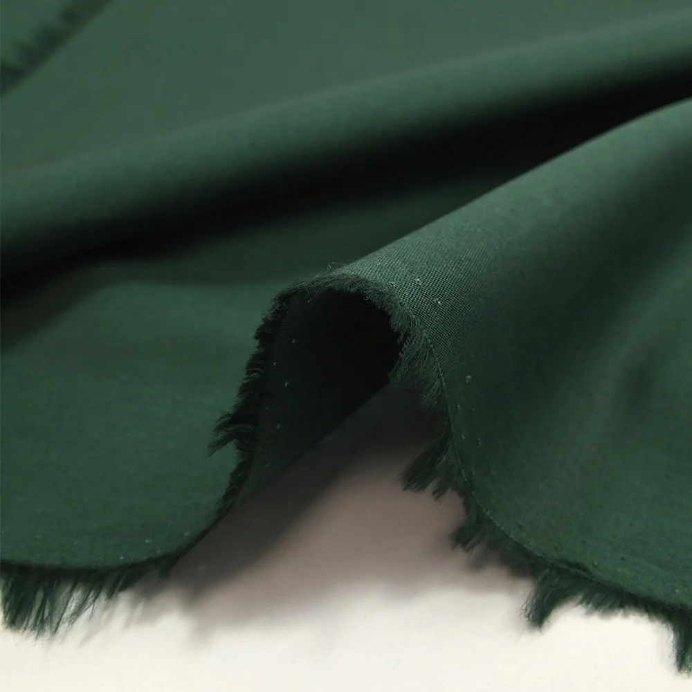 Popeline de coton vert pin - Image 4