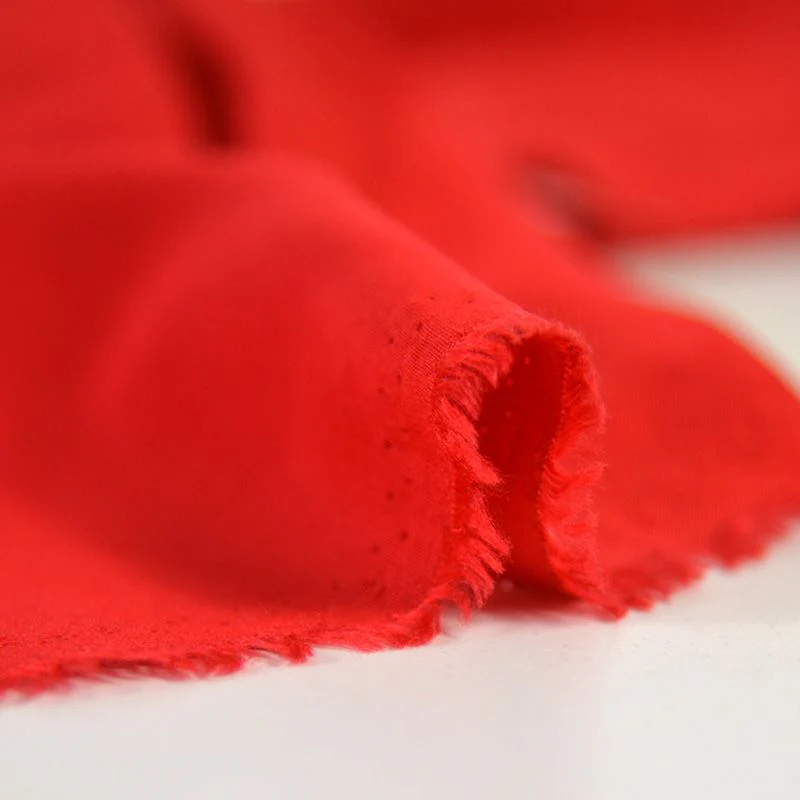 Popeline de viscose rouge - Image 3